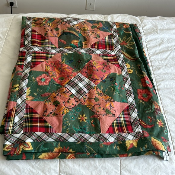 Vintage Bloomingdale’s Cotton Patchwork Bed Cover Blanket Twin size - Picture 1 of 17